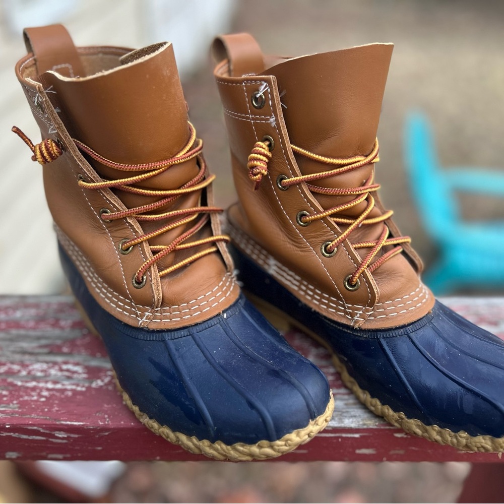 L.L. Bean Brown and Blue Winter Boots
